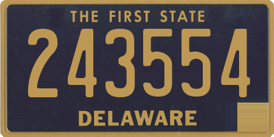 DE license plate 243554