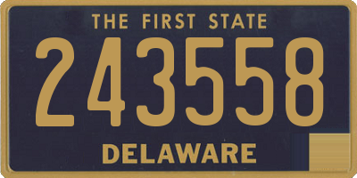 DE license plate 243558