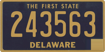 DE license plate 243563