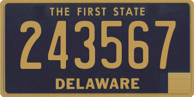 DE license plate 243567