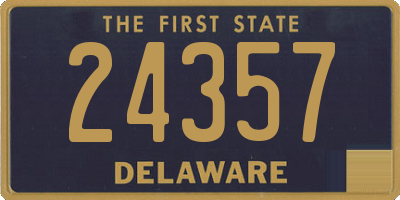 DE license plate 24357