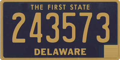 DE license plate 243573