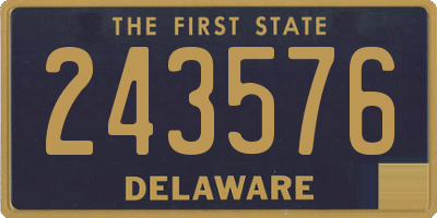 DE license plate 243576