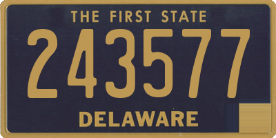 DE license plate 243577