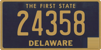 DE license plate 24358