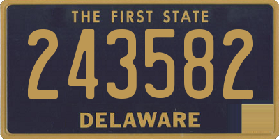 DE license plate 243582