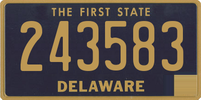 DE license plate 243583
