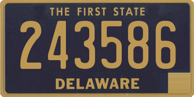 DE license plate 243586