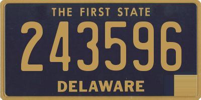 DE license plate 243596