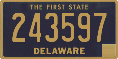 DE license plate 243597