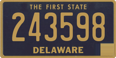 DE license plate 243598