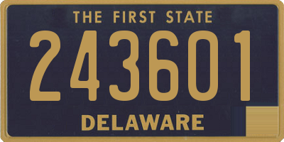 DE license plate 243601