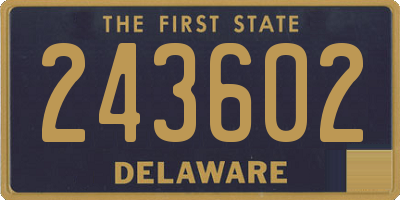 DE license plate 243602