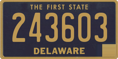 DE license plate 243603