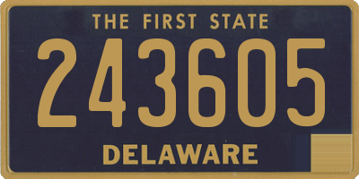 DE license plate 243605
