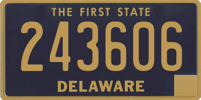DE license plate 243606