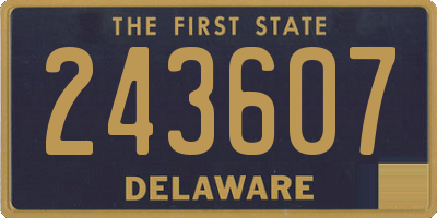 DE license plate 243607