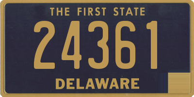 DE license plate 24361