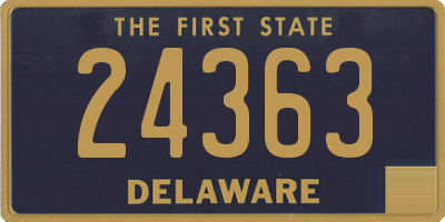 DE license plate 24363