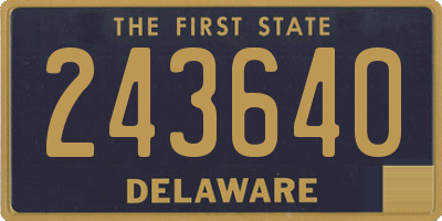 DE license plate 243640
