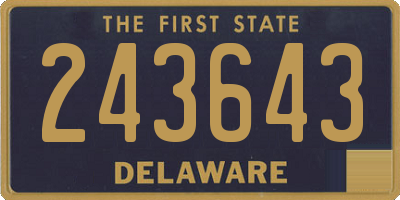 DE license plate 243643