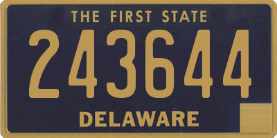 DE license plate 243644