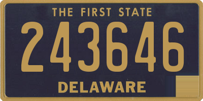 DE license plate 243646