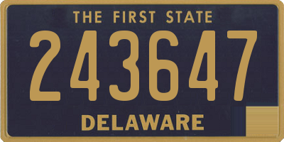 DE license plate 243647