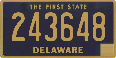 DE license plate 243648