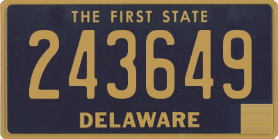 DE license plate 243649