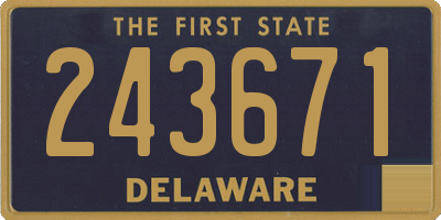 DE license plate 243671
