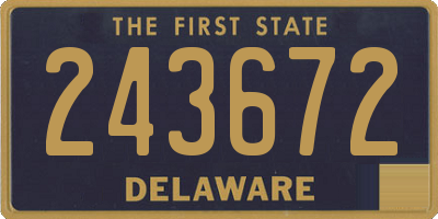 DE license plate 243672