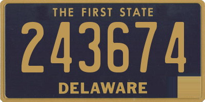 DE license plate 243674
