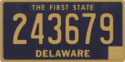 DE license plate 243679