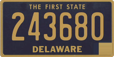 DE license plate 243680