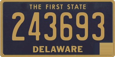 DE license plate 243693