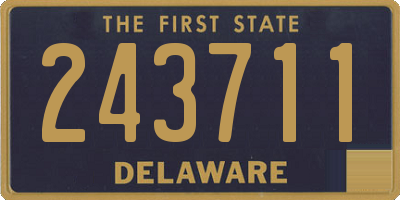 DE license plate 243711