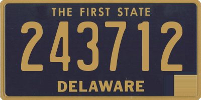 DE license plate 243712