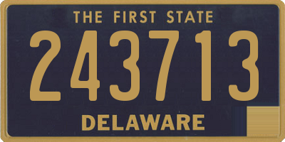 DE license plate 243713