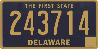 DE license plate 243714