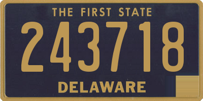 DE license plate 243718
