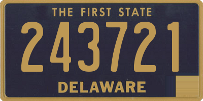DE license plate 243721