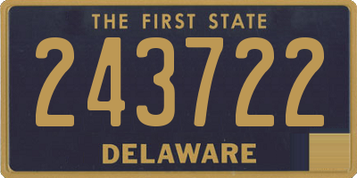 DE license plate 243722