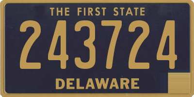 DE license plate 243724
