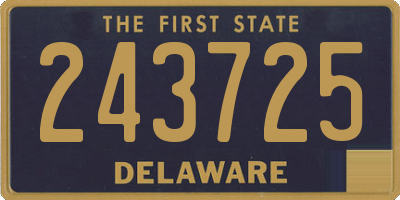 DE license plate 243725