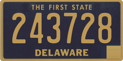 DE license plate 243728