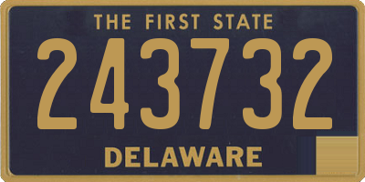 DE license plate 243732