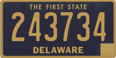 DE license plate 243734