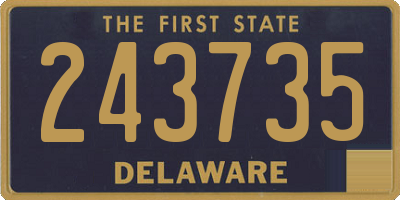 DE license plate 243735