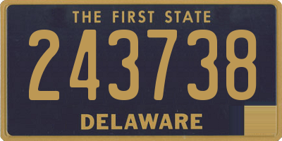 DE license plate 243738